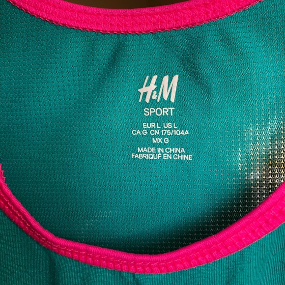 H&M Sport Teal/Pink Racerback Tank - Picture 3 of 5